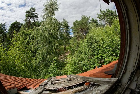 Widok z poddasza Domu Oficera w Bornem Sulinowie